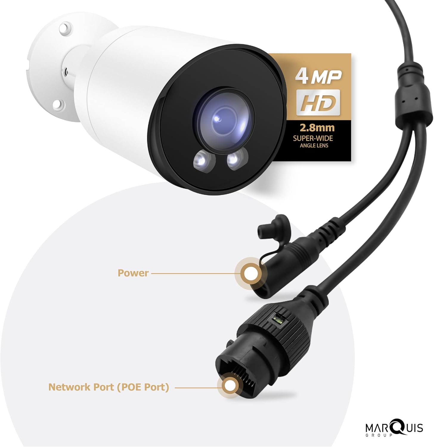 Hikvision/Uniview Compatible IP Bullet Camera (4MP)- IPC-YB424