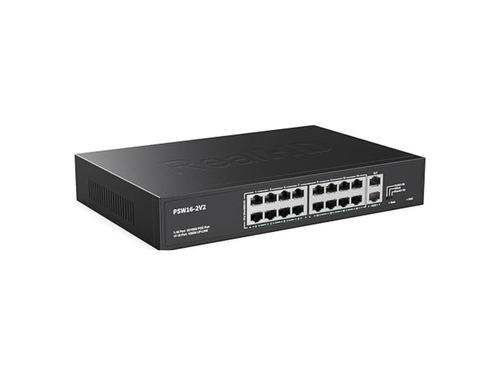 16 Port PoE Switch with 2 Gigabit Uplinks