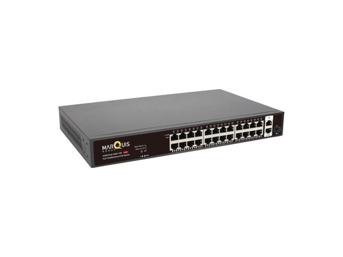 24 Port PoE Switch with 2 Gigabit Uplinks & 2 SFP Ports (400W)
