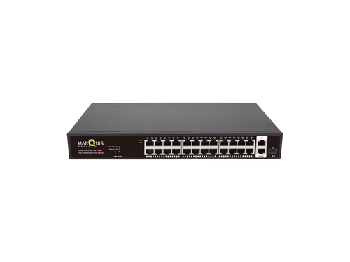 24 Port PoE Switch with 2 Gigabit Uplinks & 2 SFP Ports (400W)