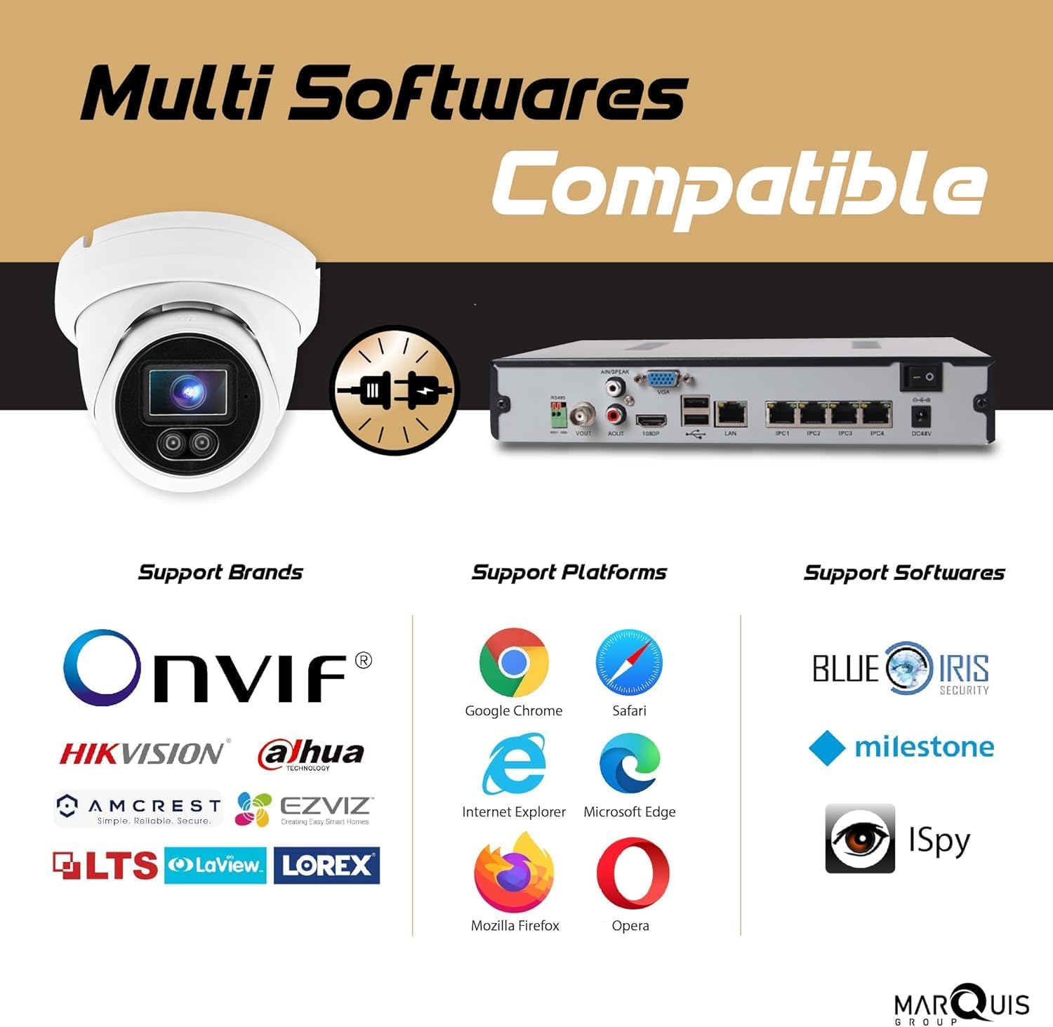 Hikvision/Uniview Compatible IP Turret Camera (8MP)- IPC-XD824