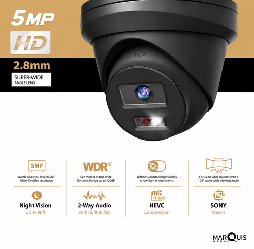 Hikvision OEM 5MP 2 WAY AUDIO BLACK