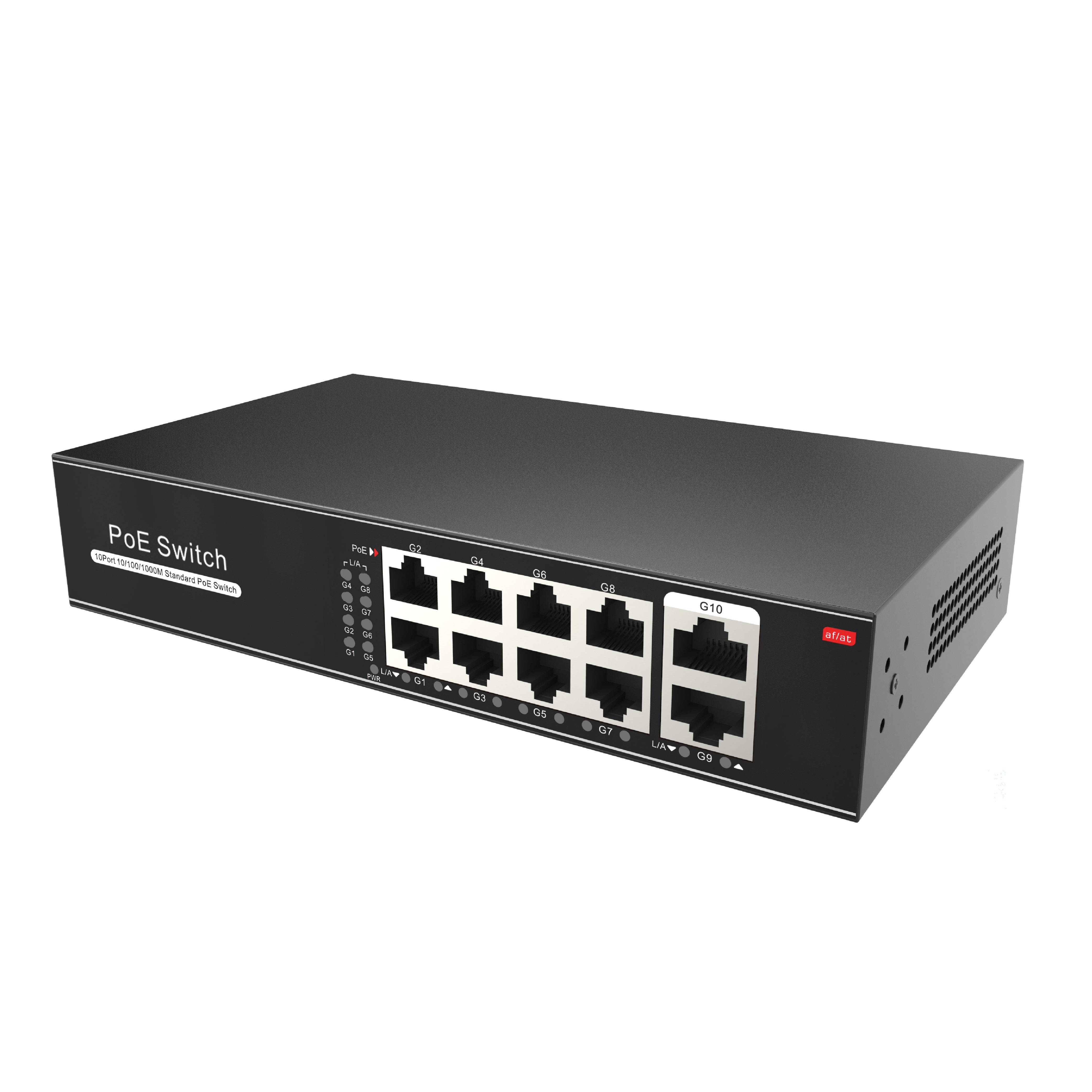 8 Port PoE Switch with 2 Gigabit Uplinks