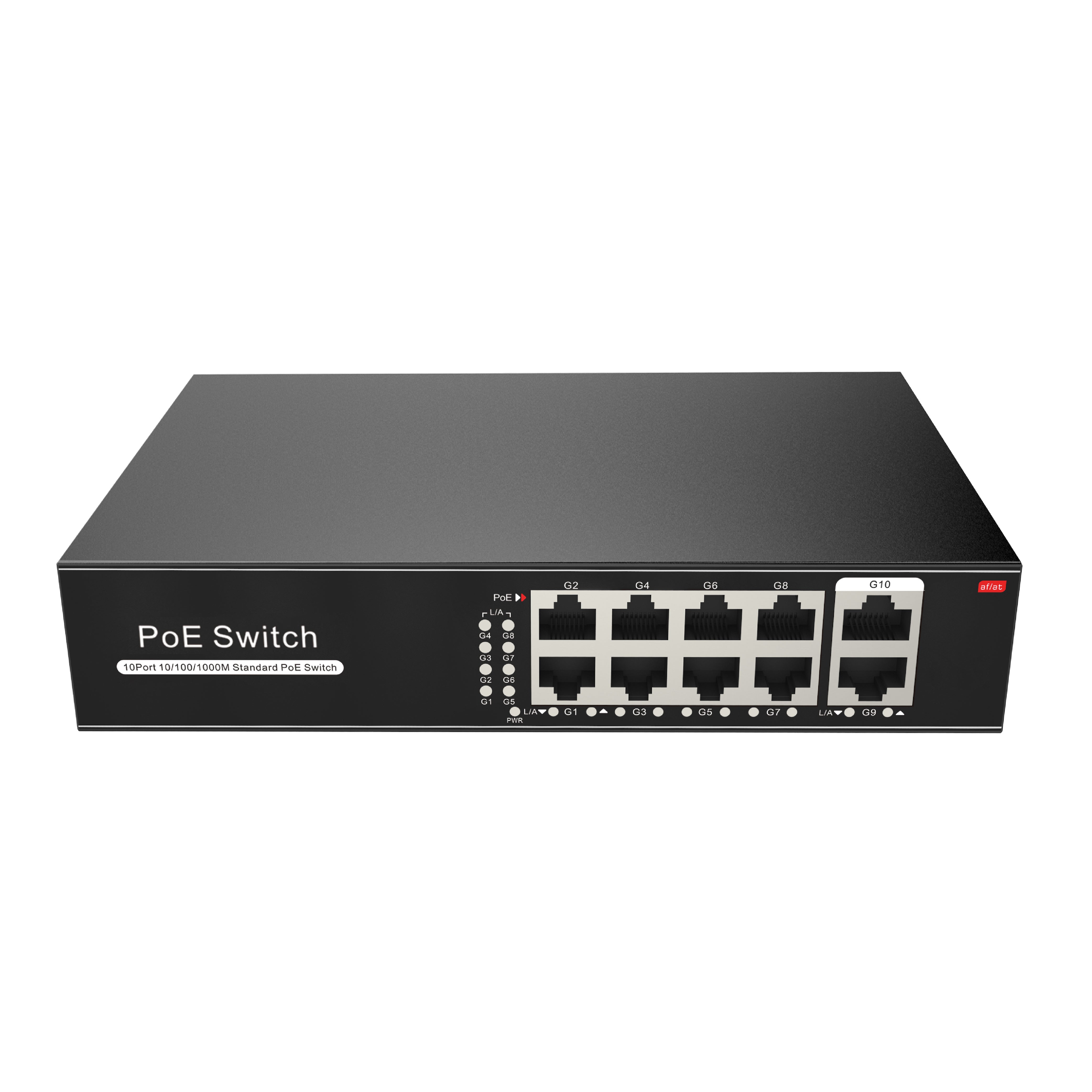 8 Gigabit Port PoE Switch with 2 Gigabit Uplinks